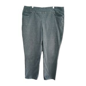 Coldwater Creek Corduroy Dress Pants Women's 22W Dusty Blue Straight Leg